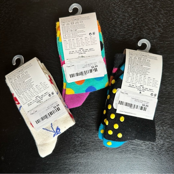 NWT kids Happy Socks multicolor bundle 12-24mo - Picture 2 of 3